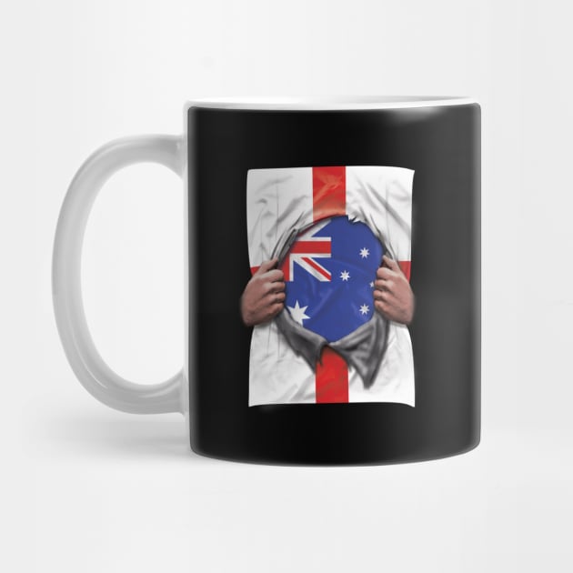 Australia Flag English Flag Ripped - Gift for English From Australia by Country Flags